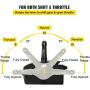Mophorn Outboard Remote Control Side Mount 881170A13 with 14 Pin Outboard Motor Controls 15 Feet Harness Fit for Mercury Outboard Control
