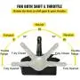 Mophorn Outboard Remote Control Side Mount 881170A13 with 14 Pin Outboard Motor Controls 15 Feet Harness Fit for Mercury Outboard Control