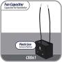 Appli Parts Fan Capacitor 10 mfd (microfarads) uf 250 VAC with 2 Wire Terminal Connections compatible with any brand with same capacitance 1-7/8in Width 1in depth 1-1/2in Height CAP-10-250-2C