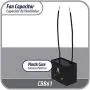 Appli Parts Fan Capacitor 10 mfd (microfarads) uf 250 VAC with 2 Wire Terminal Connections compatible with any brand with same capacitance 1-7/8in Width 1in depth 1-1/2in Height CAP-10-250-2C