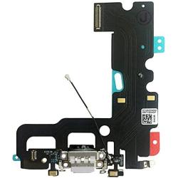 Johncase OEM USB Charging Port Dock Connector Flex Cable + Microphone + Cellular Antenna Replacement Part Compatible for iPhone 7 All Carriers (Light Gray)
