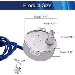 Jutagoss TYC-50 Synchronous Motor, Turntable Synchron Motor 4 Watt AC 110V 2.5-3 RMP Low RPM Motor,Cup Turner Spinning Motor CW/CCW Direction for Hand-Made,School Project,Model,Rotisserie 1Pcs