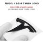 Powlamks 3D Metal Emblem Sticker for Tesla Model Y, 2Pcs - Front Hood Badge Decal & Rear Trunk Logo (Matt Black)