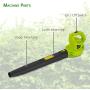 High Powered Leaf Blower Mulcher - 13.5 Amp Powered Motor 130 MPH 530 CFM Air Volume 2-in-1 Handheld Leaf Vacuum Blower w/Bag, 10ft Cord, Easy Carry Wheels, For Lawn Garden - SereneLife PSLHTM38