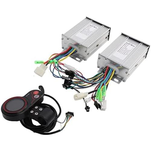Electric Bike Brushless Controller, Dual Drive E Bike Conversion LCD Panel Kit 36V 48V Universal LH100 Color LCD Screen Display Meter Dual Drive Controller Kit, for Electric Bicycles, Scooters, etc