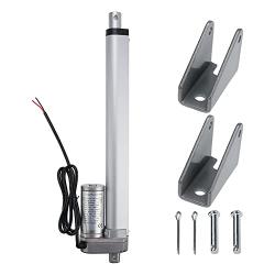 Erfo DC 12V 10inch Stroke Linear Actuator with Mounting Bracket,Heavy Duty Linear Electric Actuator,Stroke Electric Actuators for Recliner TV Table Lift
