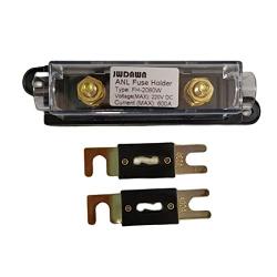 JWDAWN 1Pc ANL Fuse Holder +2Pcs Bolt On Stud ANL Fuse 400A 400 Amp for Golf Cart Electric Forklift Vehicle Material Handling Truck Motor Controller Battery Charger Scissor Lifts Boat Accessories