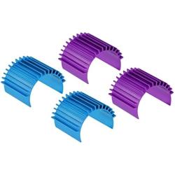 MECCANIXITY Motor Heat Sink Cooling Fins Aluminum 26mm Dia Sky Blue Purple for 370 380 Motor 4pcs