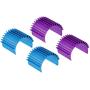 MECCANIXITY Motor Heat Sink Cooling Fins Aluminum 26mm Dia Sky Blue Purple for 370 380 Motor 4pcs