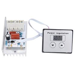 10000W SCR Digital Voltage Regulator,AC 220V 80A Electrical Motor Speed Controller Regulator, High Power Voltage Regulator Dimming Thermostat
