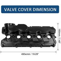 X AUTOHAUX 07K103469L Car Engine Valve Cover Replacement for Volkswagen Jetta 2005-2014 2.5L