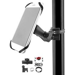 GUAIMI Motorcycle Phone Mount Holder with Camera Rack Cell Phone Holder Bracket Universal fits Rails 1