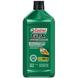 Castrol 06450 GTX 10W-30 High Mileage Motor Oil - 1 Quart, (Pack of 6)