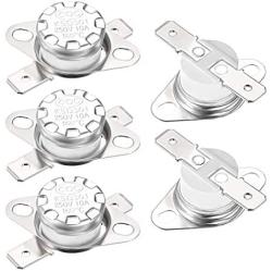 uxcell KSD301 Thermostat 160°C/320°F 10A Normal Closed N.C Adjust Snap Disc Temperature Switch for Microwave,Oven,Coffee Maker 5pcs