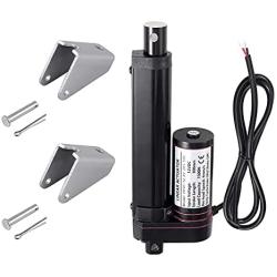 Justech 100mm 4-inch 1500N 330lbs Linear Actuator Motor Heavy Duty DC 12V for Car RV Electric Door Opener Industrial Agricultural Machinery Clean Sweeping Vehicles Vessels Cargo Medical Window-Black