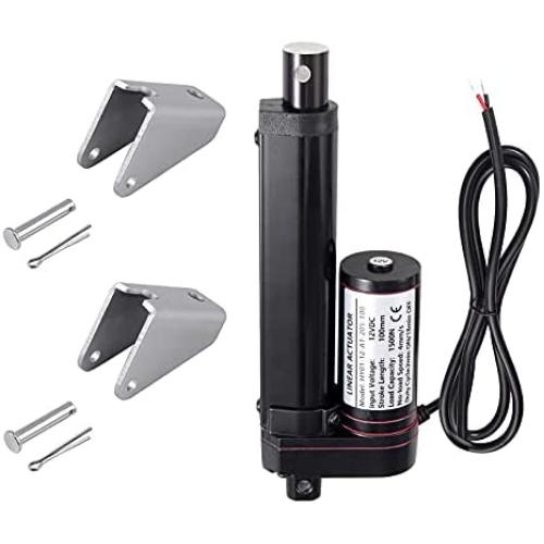 Justech 100mm 4-inch 1500N 330lbs Linear Actuator Motor Heavy Duty DC 12V for Car RV Electric Door Opener Industrial Agricultural Machinery Clean Sweeping Vehicles Vessels Cargo Medical Window-Black