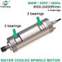 Huanyang Water Cooled CNC Spindle Milling Motor 110V 800W 24000RPM 400hz Φ65mm ER11 Collet