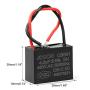 BEEYUIHF CBB61 Fan Capacitor 4.0UF 450V AC 50/60Hz 2 Wire for Fan/Ceiling Fan Motor Start Run Capacitance(Pack of 2Pcs)