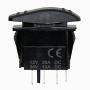 4 Pin Marine Grade ON-Off-ON/Open-Close/in-Out Momentary Rocker Switch with Blue LED Light and Etched Arrow Symbols DC 12V/20A, 24V/10A from U.S. SOLID