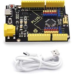KEYESTUDIO Plus Board for Arduino UNO R3 with Type-C USB Cable, 3.3V 5V 1.5A Output Current, More Powerful Controller Board