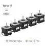 RTELLIGENT Nema 17 Stepper Motor 5PCS, 2 Phase Step Motor Bipolar 1.5A 59.5oz.in(42Ncm) 42x42x38mm 4-Wire 30cm Long Cable for 3D Printer (5, 42A02C-XH2.54)