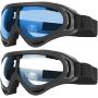 Peicees Pack of 2 Ski Goggles for Women Men Kids Snow Sports Motorcycle Snowboard Goggles