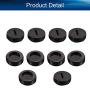 Heyiarbeit Carbon Brush Holder Caps 18mm O.D. 6.5mm Thickness Electric Motor Brush Cover Plastic Fitting Thread Black 10pcs