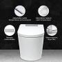 Trone Nobelet NETBCDER12.WH Electronic Bidet Toilet, Floor-Mounted Toilet Bowl with Heated Toilet Seat and Bidet with Dryer, Advanced Smart Toilet for Bathroom, White