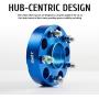 Orion Motor Tech 5x5 Hubcentric Wheel Spacers 1.5 inches 71.5mm Bore with 1/2-20 Studs Compatible with 2007-2018 Jeep Wrangler JK, 1999-2010 Jeep Grand Cherokee WJ WK, 38mm Blue Wheel Spacers, 4pcs