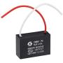 uxcell Ceiling Fan Capacitor CBB61 6uF 450V AC 2 Wires Metallized Polypropylene Film Capacitor 47x32x19mm for Electric Fan Pump Motor Generator