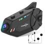 Motorcycle Helmet Headset with Camera FreedConn R1Plus 1080P Helmet Intercom Communication System 1000m 6 Riders Intercoms with FM/Hard &Soft Mic/32G SD Card/Video Recorder