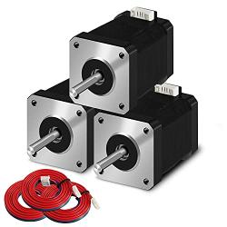 Nema17 Stepper Motor, 2Phase 4 Lead 42-48 Stepping Motor with 1m Cable 48MM 1.5A for CR-10, Ender 3, Anet A8, Anycubic Mega Series 3D Printers and CNC Extruder