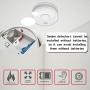 LSHOME 4 Pack Smoke Detector Fire Alarms 9V Battery Operated Photoelectric Smoke Alarms Easy Install Light Sound Warning, Test Button,9V Battery Included Fire Safety Home Hotel(910C-4) (GS528A)