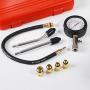 8PCS Compression Tester Kit 0-300 PSI Petrol Gas Engine Cylinder Pressure Gauge Automotive Tool for Motorcycle Car Truck