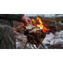 Lilys Home LB Spinner Adjustable Portable Battery Operated Outdoor BBQ Rotisserie Spit with Motor, Silver. Pro