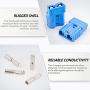 Orion Motor Tech Wire Connector 2 Pack, 50A Wire Harness Plug Kit for 6 to 12 Gauge Cables, 12V to 36V Battery Quick Connect Disconnect Set for Car Bike ATV Winches Lifts Motors More, Set of 2, Blue