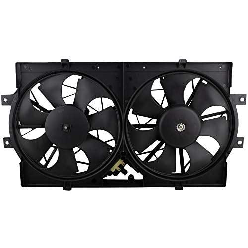 BOXI 620-004 Dual Radiator A/C Condenser Cooling Fan Assembly for Chrysler Concorde 1993-97 / LHS 1994-97 / New Yorker 1994-96 / for Dodge Intrepid 1993-97 / for Eagle Vision 1993-97 | 4596212 620160