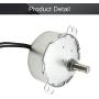 Fielect 2Pcs Synchronous Motor AC 220V 30-36RPM Turntable Motor CW/CCW Direction 4W TYC-50 Horizontal Hole Shaft