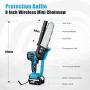 Seesii Mini Electric Cordless Chainsaw, 8 Inch Cordless Battery Powered Chainsaws Handheld Brushless Chain Saw Pruning Shears for Tree Branch Wood Cutting (2X Battery Included)