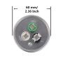 BOJACK 55+7.5 uF 55/7.5 MFD ±6% 370/440 V AC CBB65 Dual Run Circular Start Capacitor for AC Motor Run or Fan Start or Condenser Straight Cool or Heat Pump Air Conditioner