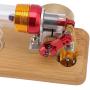Hot Air Stirling Engine, Education Toy Electricity Power Generator Solid Metal Construction Engine Model Free Piston Physics Science Experiment Toy for Laboratory