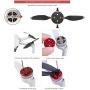 Darkhorse Upgraded Aluminum Motor Cover Cap 4 Pieces for DJI Mavic Mini Drone Accessory - Dustproof,Waterproof,Scratchproof Protection Mounts - Red