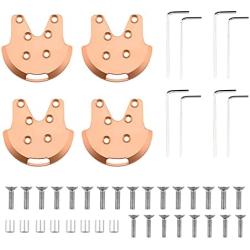 4Pcs for Motor for Mount Base Protector for Guard Cover Aluminum Reinforcement Plates Anit-Crack Anti-Crush Kit for DJI for Phantom 3 (Color : 4pcs Golden )