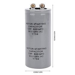 CD60 600MFD 125VAC Motor Starting Running Capacitor Water Pump Capacitor Pump Control Box 43x102mm