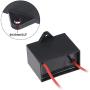 uxcell Ceiling Fan Capacitor CBB61 16uF 450V AC 2 Wires Metallized Polypropylene Film Capacitor 52x40x28mm for Electric Fan Pump Motor Generator 3Pcs
