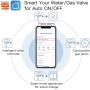 MOES WiFi Smart Water Valve, Water Shut Off Tool, Shower Timer Shutoff, Sprinkler Controller, Work with Tuya Smart Life APP, Compatible with Alexa and Google Home, No Hub Required, White