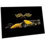 3dRose Crossed Motor Racing Flags, Racing car. Yellow Black. - Desk Pad Place Mats (dpd-323665-1)