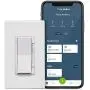 Leviton DW4SF-1BW Decora Smart Wi-Fi Fan Speed Controller, White & 80309-SW 2-Gang Decora Plus Wallplate Screwless Snap-On Mount, White