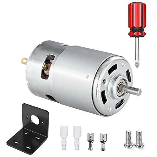 Moteur DC 775 avec Roulements à Billes, 12V - 24V Max, 6000-12000 RPM, Grand Couple, Haute Puissance, Faible Bruit. Moteur DC 775 avec Roulements à Billes, 12V - 24V Max, 6000-12000 RPM, Grand Couple, Haute Puissance, Faible Bruit.