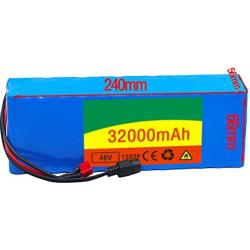 SHENGANG Electric Bike Battery 48v 32Ah 18650 Li-ion Battery Pack,Replaceable Battery Pack with BMS+54.6V 2A+Charger,for 200W-1000W Motor Electric Bike Electric Scooter